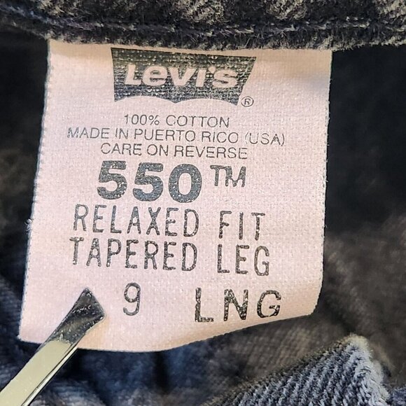 Levi's 550 Vintage 90s Relaxed Fit Jean Womens 9 Black High Rise Tapered 27x32 - Picture 4 of 13